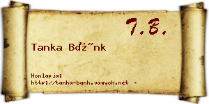 Tanka Bánk névjegykártya